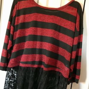 Sweet Holiday Sweater top lace insert